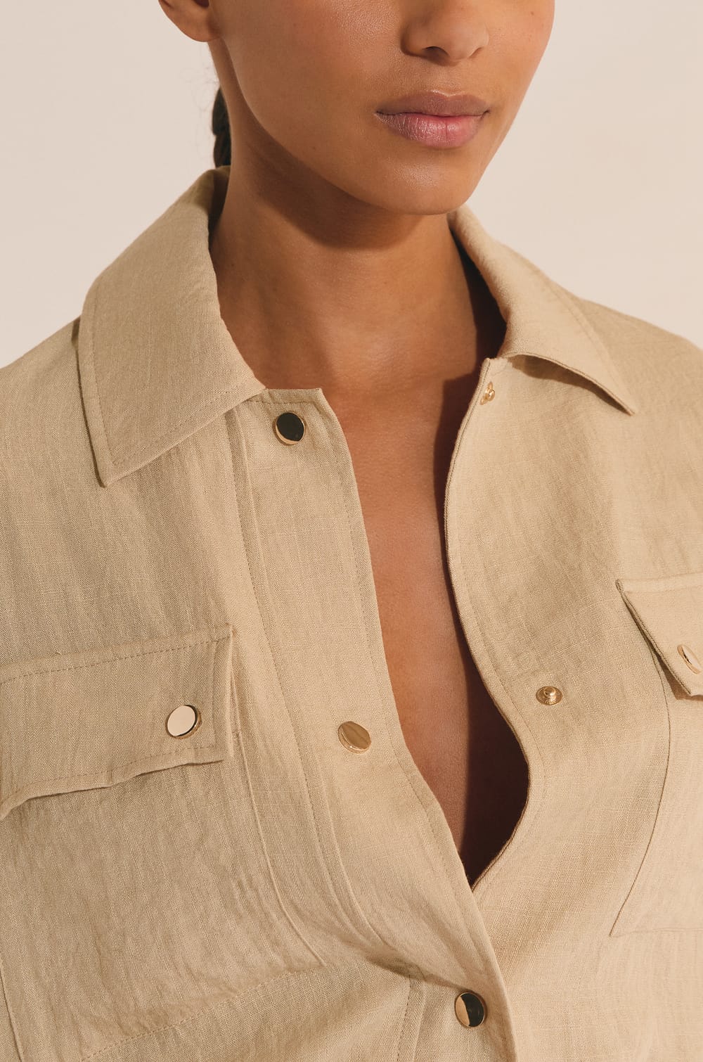 Casual Jacket with Silver Button Details;${refinementColor}