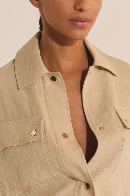 Casual Jacket with Silver Button Details;${refinementColor}