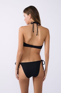 Pearl Detail Side-Tie Bikini Bottom;${refinementColor}