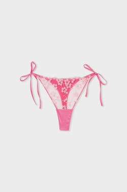 String à nouer en tulle brodé;${refinementColor}