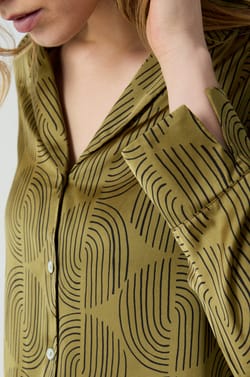 Smooth Pyjama Shirt with Patterns;${refinementColor}