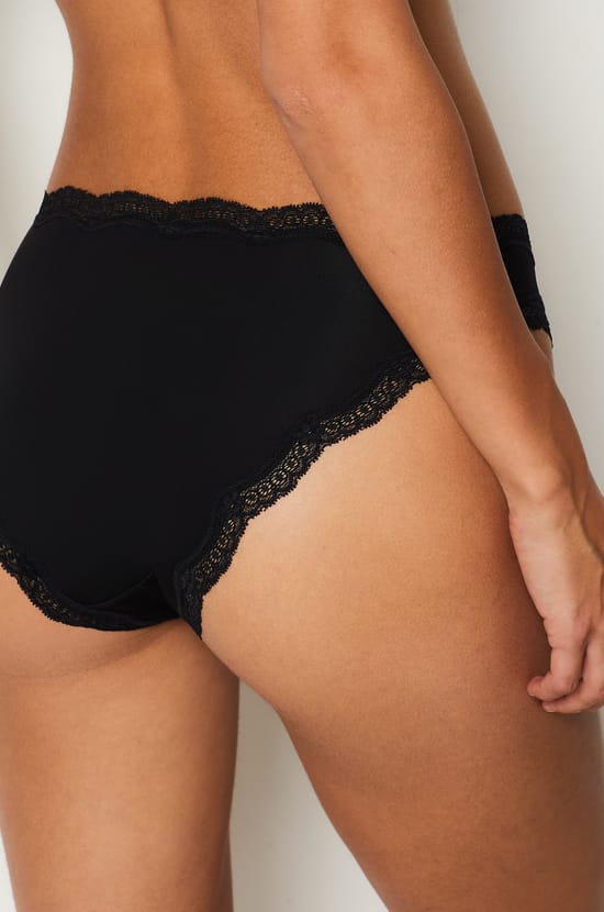 3-Pack of Microfiber and Lace Briefs;${refinementColor}