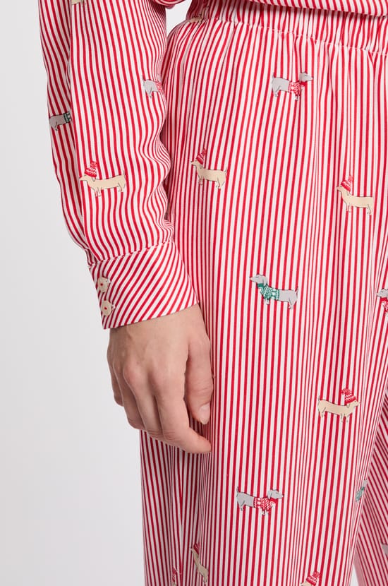Pantalon de pyjama à motifs;${refinementColor}