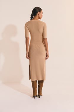 Long Fine Knit Dress;${refinementColor}