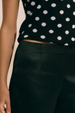 Pantalon droit satin&eacute;;${refinementColor}