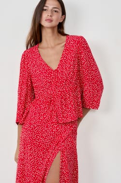 Polka Dot Blouse;${refinementColor}