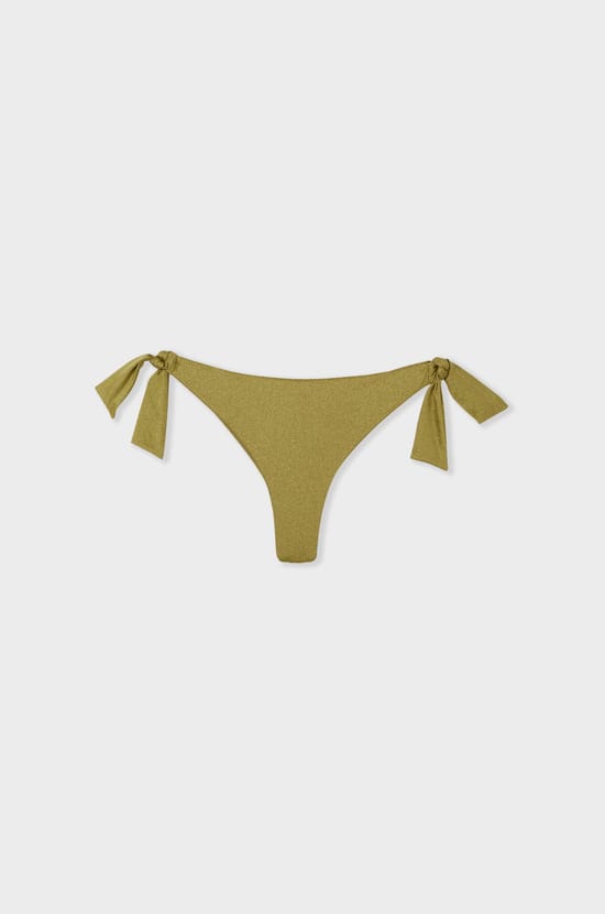 Bikini br&eacute;silien &agrave; nouer bas de maillot paillet&eacute;;${refinementColor}