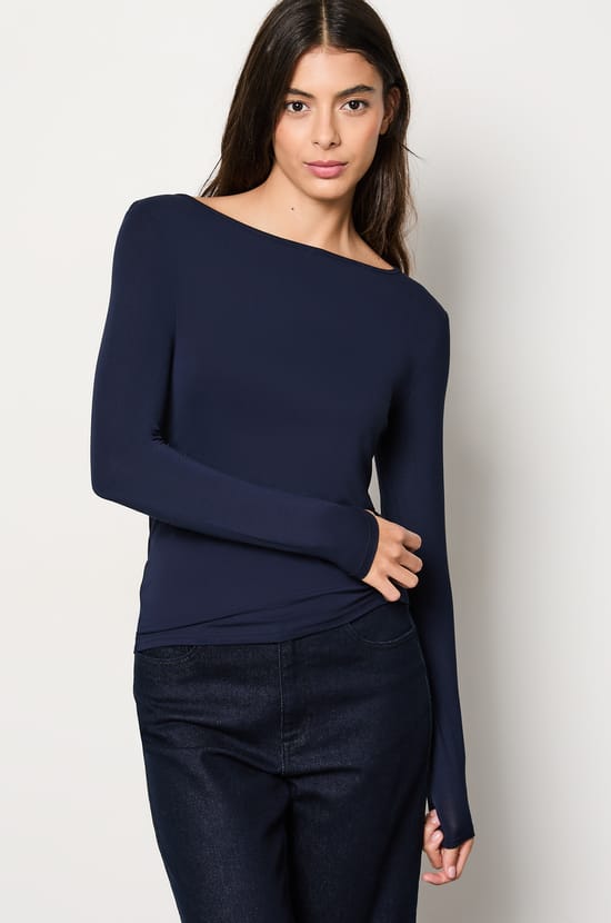 T-shirt manches longues maille thermique;${refinementColor}