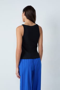 Débardeur côtelé en coton;${refinementColor}