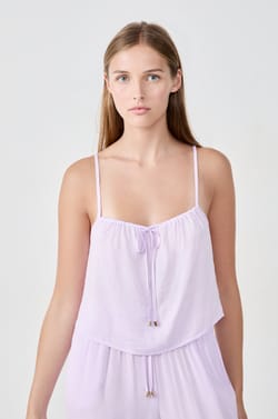 Top satinado con tirantes;${refinementColor}