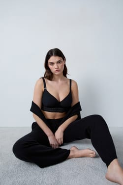 Lightly Lined Bra with Nursing Clips;${refinementColor}