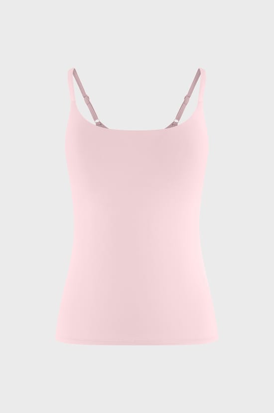 Microfiber Top with Integrated Bralette;${refinementColor}