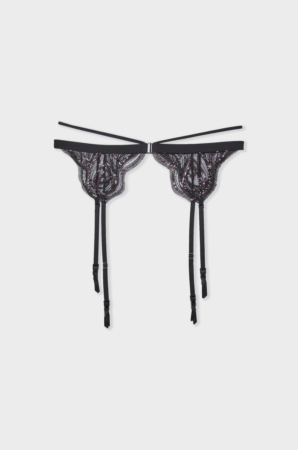 Garter belt in beaded embroidery;${refinementColor}