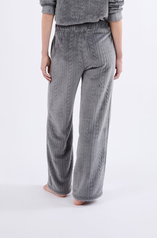 Pantalon de pyjama effet velours;${refinementColor}