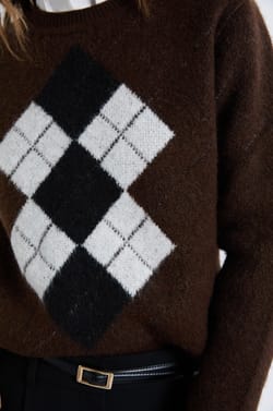 Pull col rond à motifs;${refinementColor}