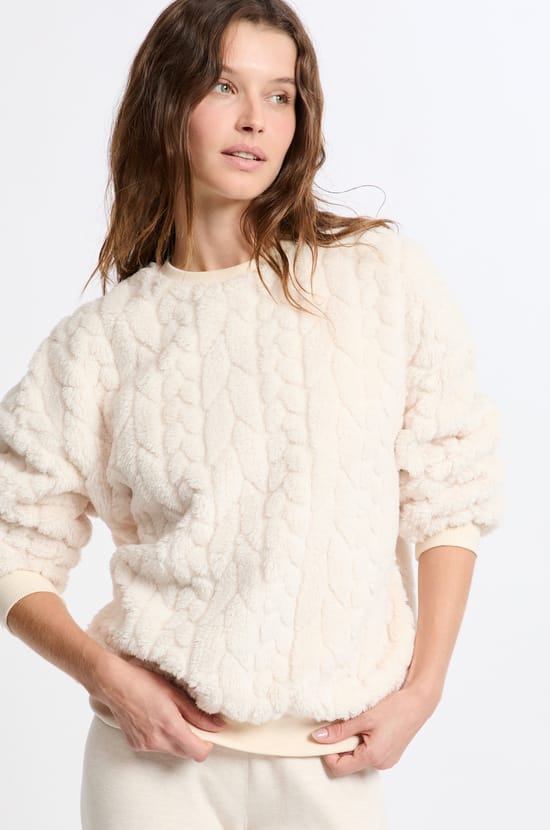 Sweatshirt effet polaire;${refinementColor}