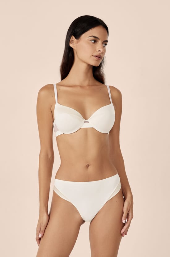 Satin microfibre tanga;${refinementColor}