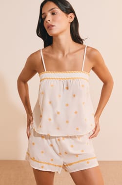 Caraco avec motifs soleil en coton;${refinementColor}
