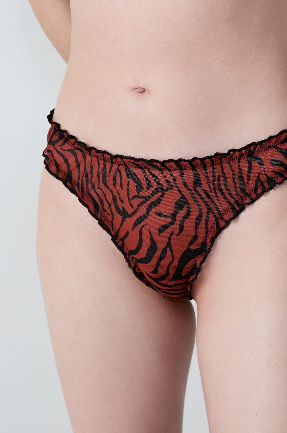 Lot de 3 tangas bloomer en tulle et dentelle;${refinementColor}