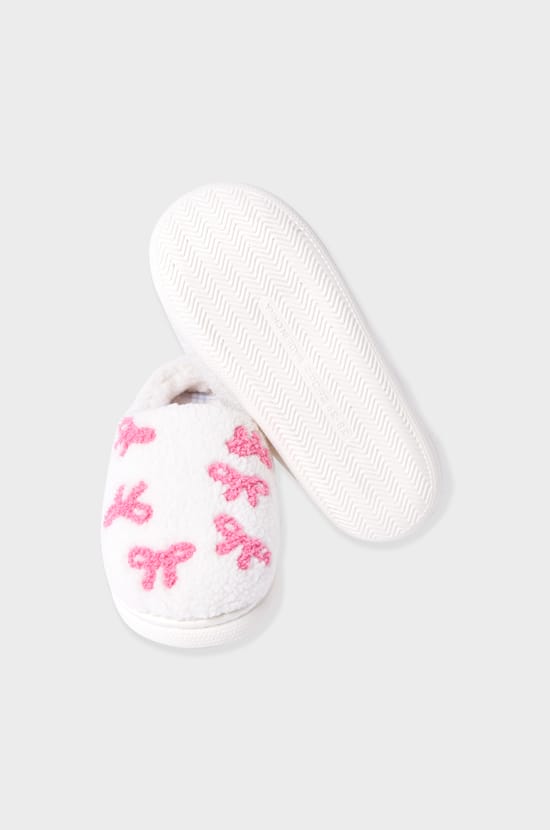 Chaussons à motifs en fausse fourrure;${refinementColor}