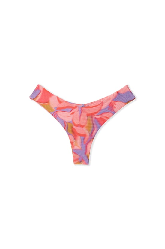 Bas de maillot de bain br&eacute;silien high leg fleuri;${refinementColor}