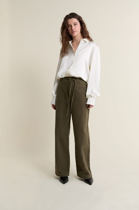 Trousers with Cotton Drawstring;${refinementColor}