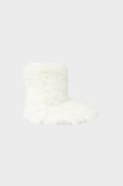 Ankle Boot Slippers with Faux Fur;${refinementColor}