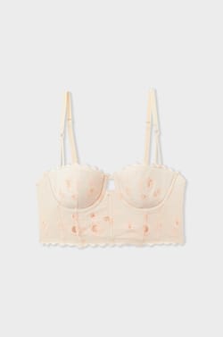 Soutien-gorge bustier avec broderie;${refinementColor}