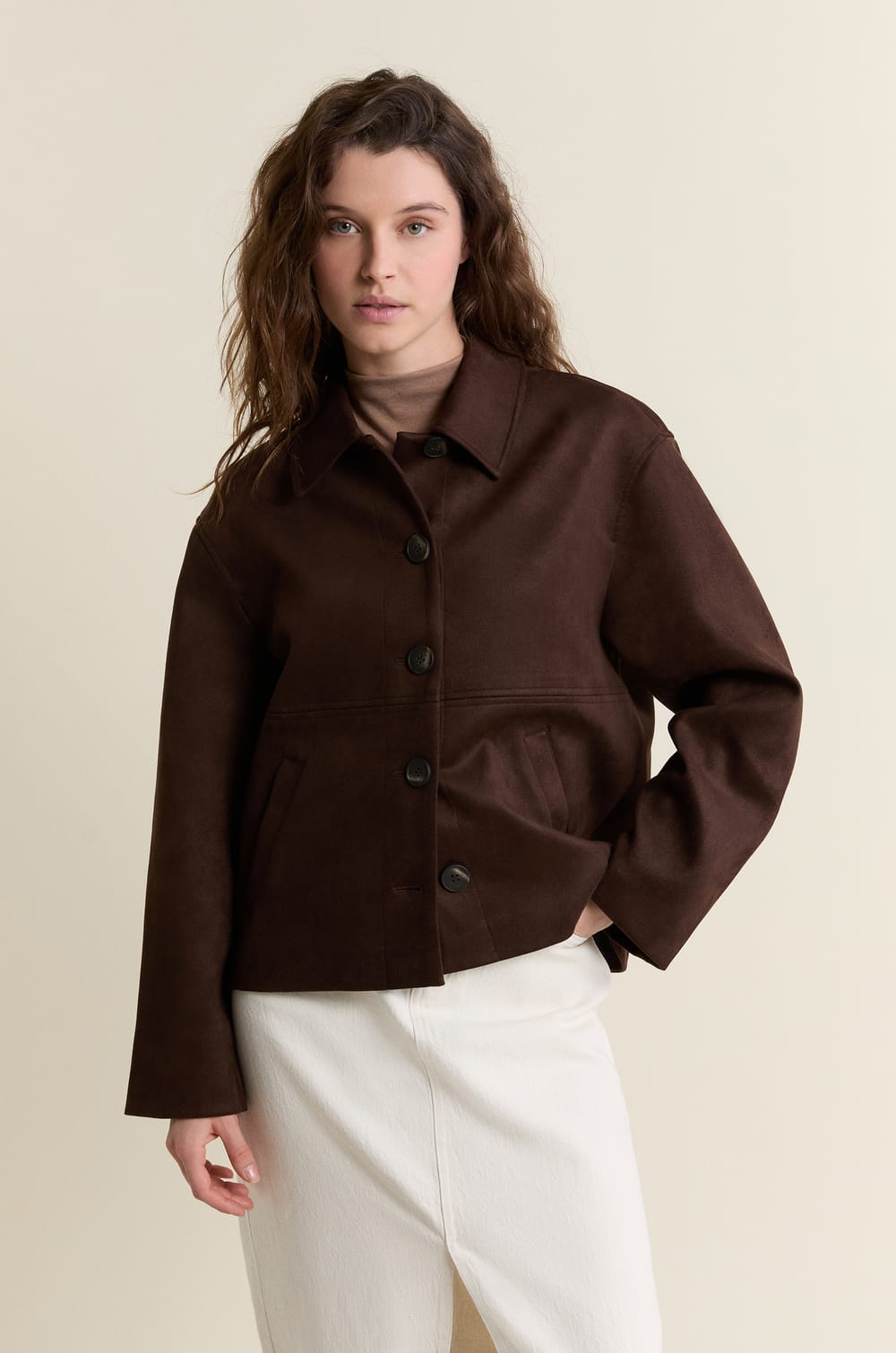 Veste effet daim;${refinementColor}