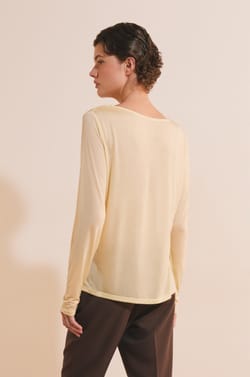 T-shirt col bateau manches longues;${refinementColor}