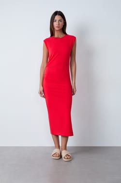 Vestido largo de algodón;${refinementColor}