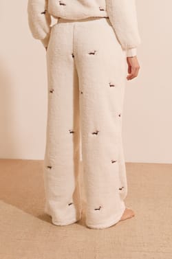 Pantalon polaire &agrave; motifs teckel;${refinementColor}