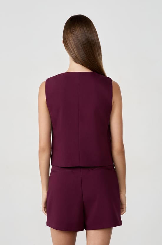 Gilet sans manches à boutons;${refinementColor}