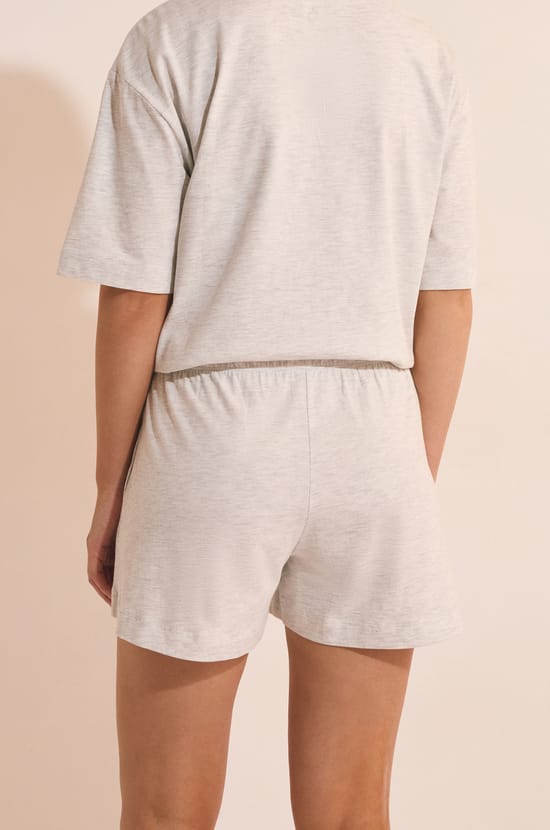 Short de pyjama boyfriend en coton;${refinementColor}