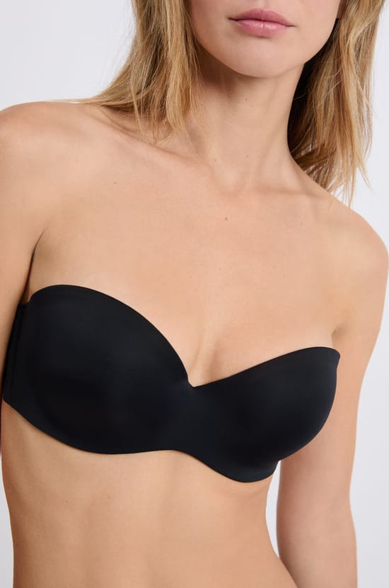 Wireless Strapless Bra in Microfiber;${refinementColor}
