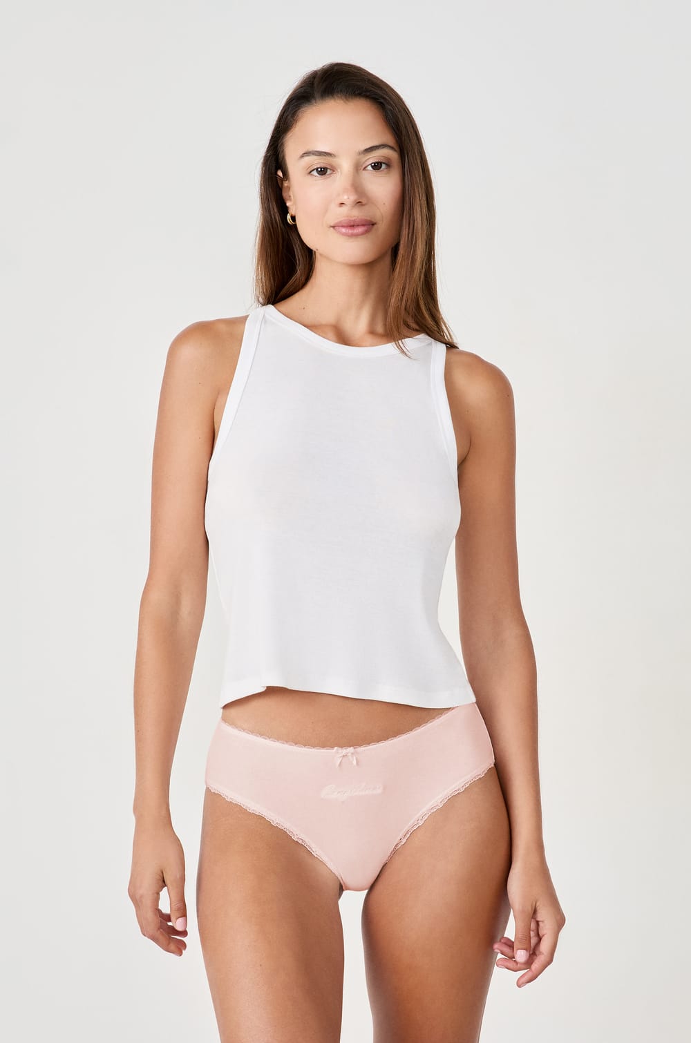Shorty aus bestickter Baumwolle;${refinementColor}