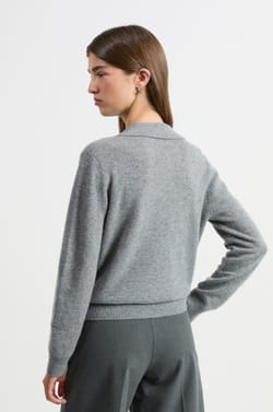 Pull col polo en cachemire;${refinementColor}