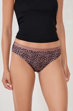 Majtki menstruacyjne z motywem lamparta - Obfite krwawienie;${refinementColor}