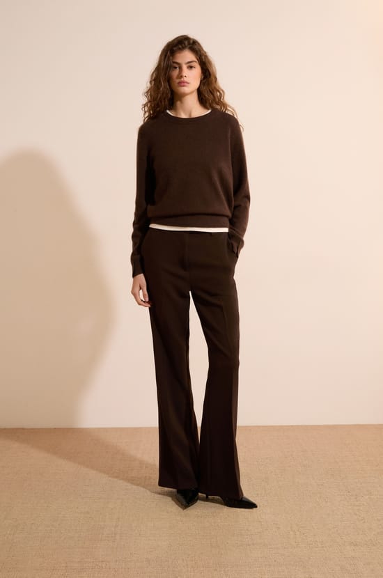 Pull col rond 100% cachemire;${refinementColor}