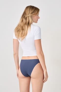 Culotte en microfibre et dentelle;${refinementColor}