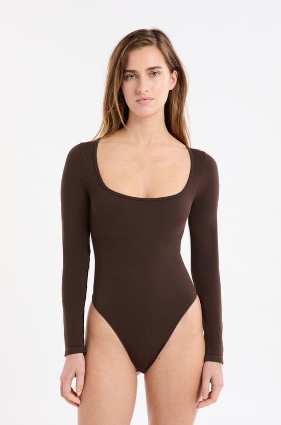 Body col carré manches longues;${refinementColor}