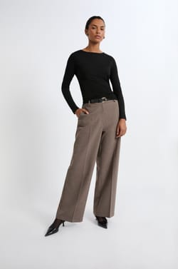 T-shirt col rond manches longues;${refinementColor}