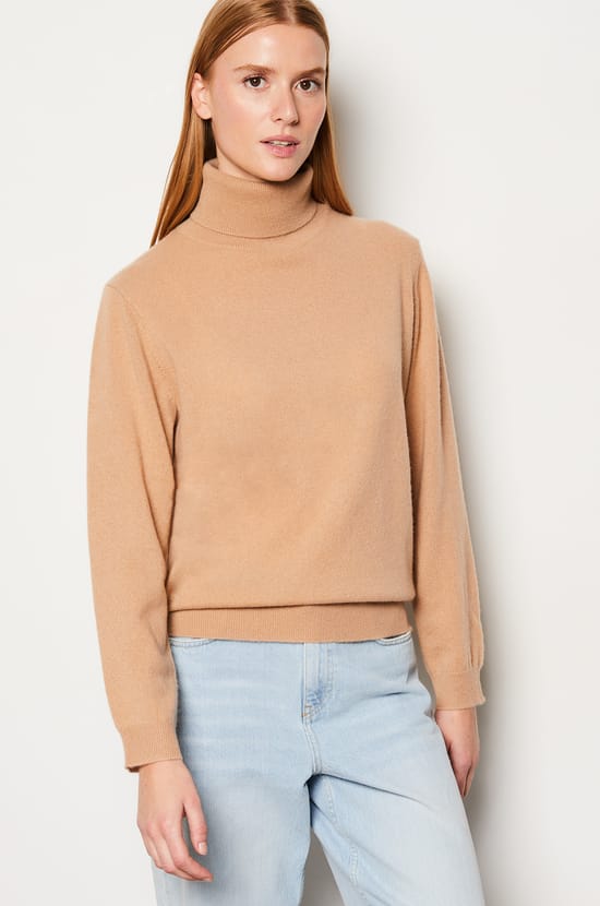 Pull col roulé 100% cachemire;${refinementColor}