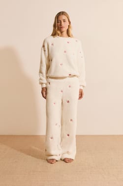Pantalon de pyjama &agrave; motif floral;${refinementColor}