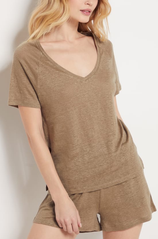 Shorts 100% Linen;${refinementColor}
