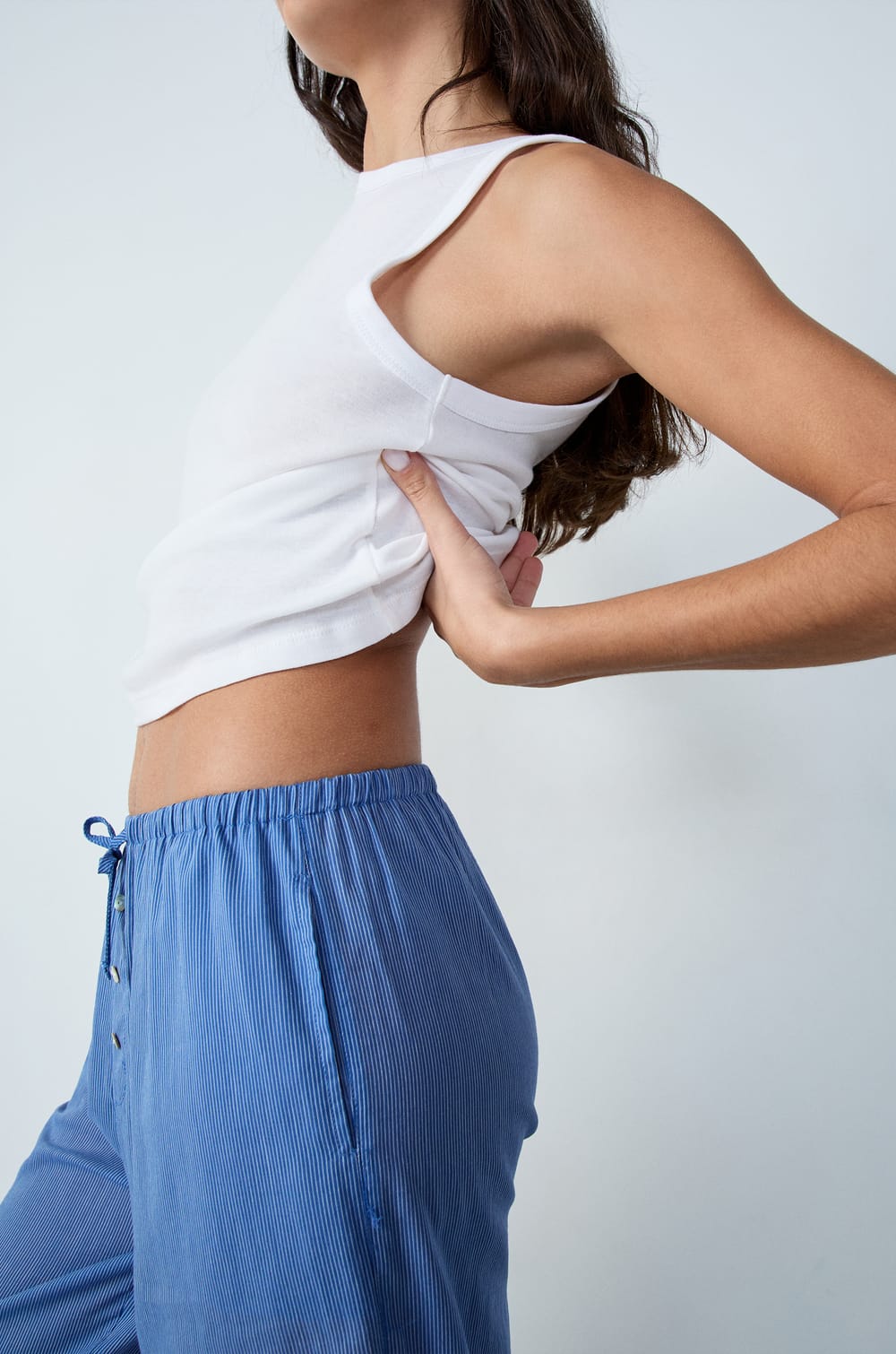 Ribbed Cotton Tank Top;${refinementColor}