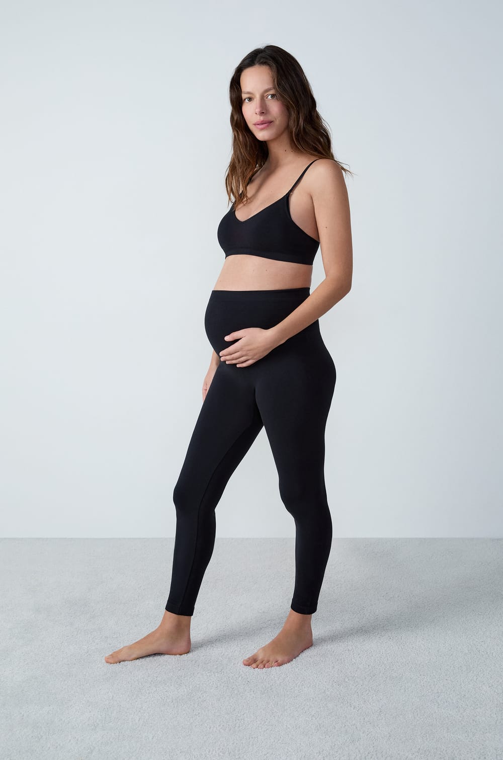 Legging taille haute de maternit&eacute;;${refinementColor}