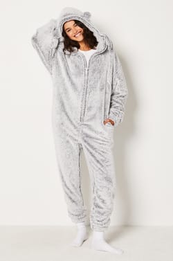 Combinaison polaire à capuche;${refinementColor}