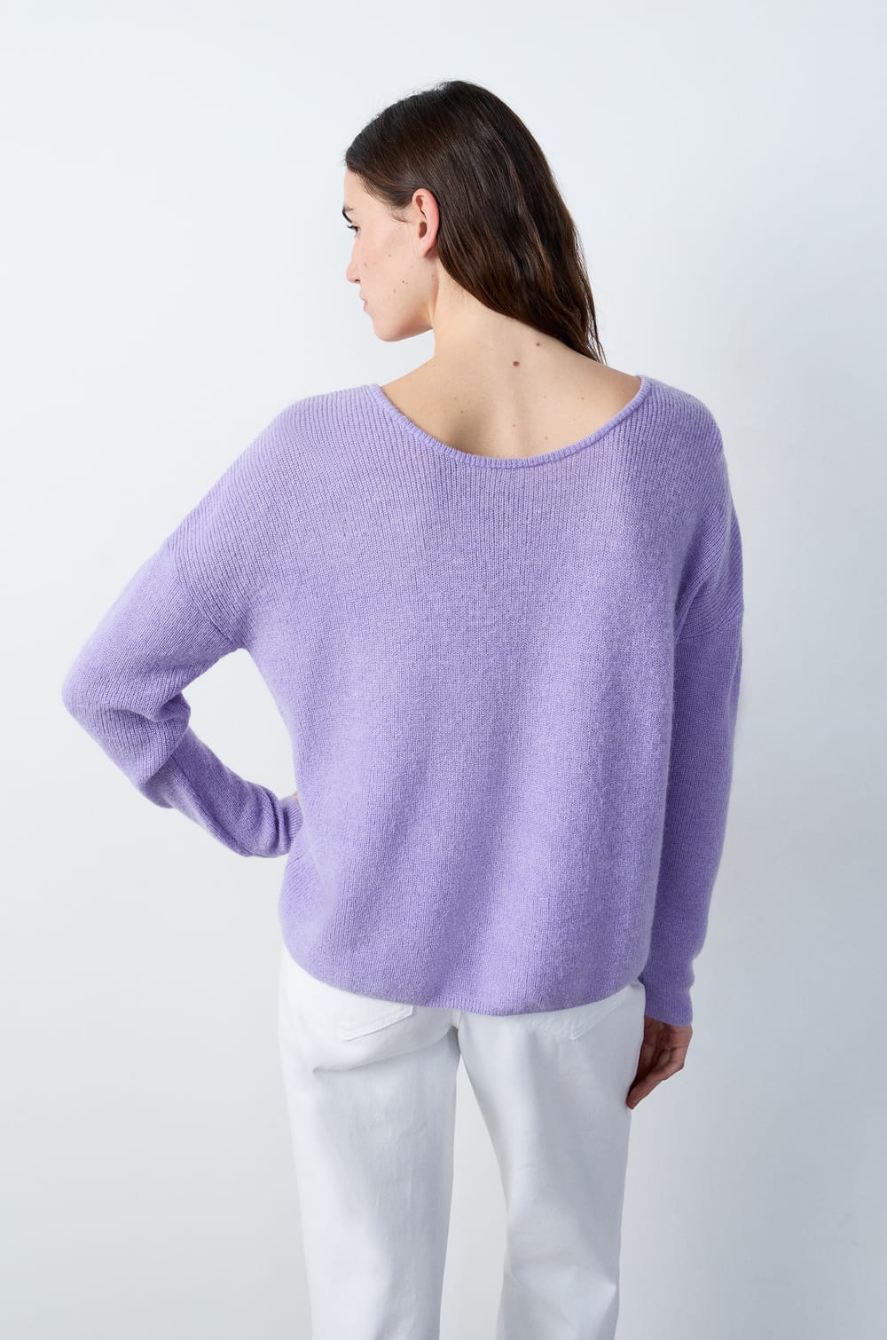 Long-Sleeved Cardigan With Round Neck;${refinementColor}