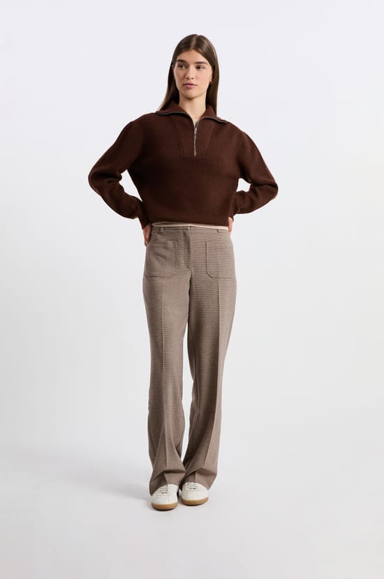 Trucker Collar Sweater;${refinementColor}